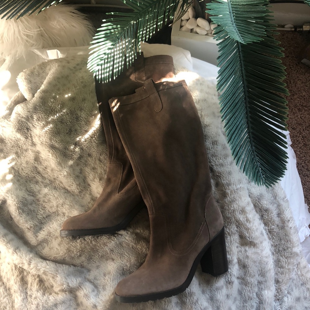 Ralph Lauren Suede Taupe Boots Leather